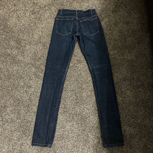 A.P.C. Dark Blue Skinny Selvedge Petit Standard  Jeans in a size 25 (Unisex) - Picture 2 of 7